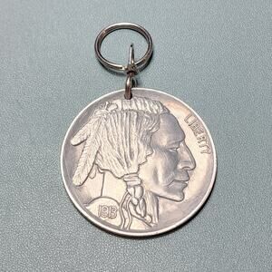 Commemorative 1913 Liberty Buffalo Indian Head Nickel Coin Keychain